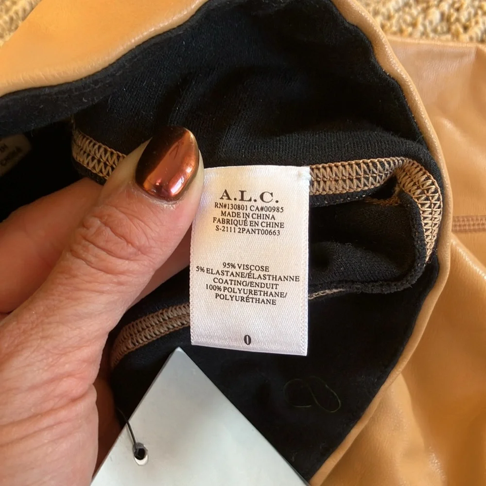 NWT A.L.C. Emilie Faux Leather High Waist Leggings - Picture 10 of 11